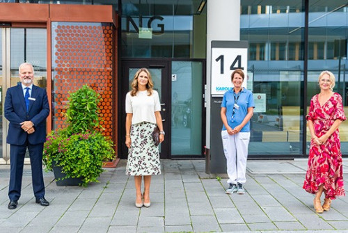 Prinsessan Madeleine besökte Astrid Lindgrens barnsjukhus.