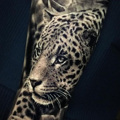 leopard tattoo for girl