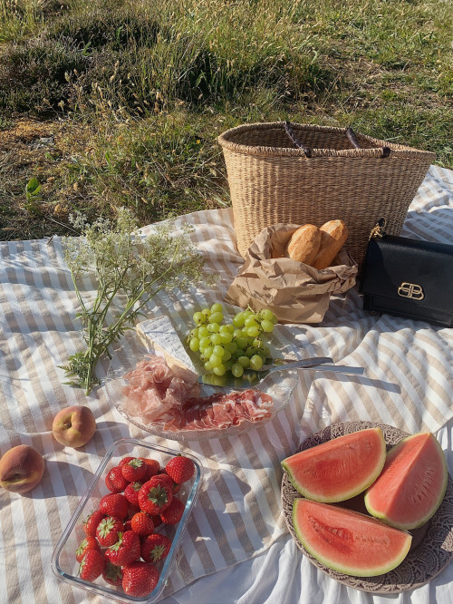 Picknick i solnedgången