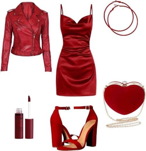 SHOPLOOK-RED DATE NIGHT OUTFIT 