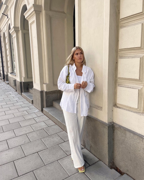 White linen outfit