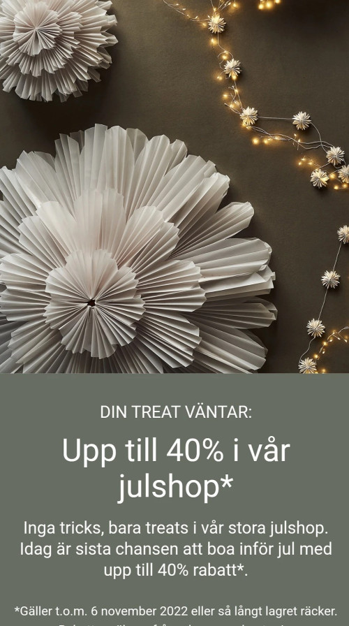 Upp till 40 % hos Nordic Nest