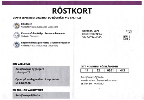 Söndag 11 september. Idag har jag har gjort mitt val!