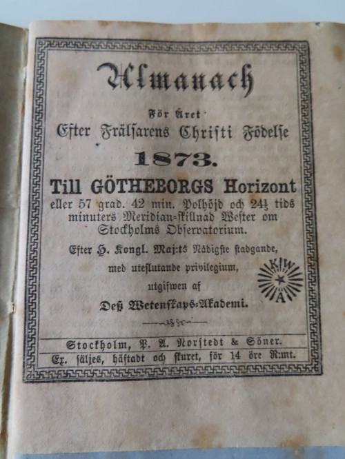 Almanacka 1873