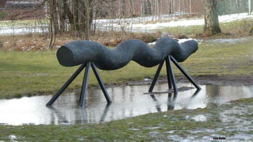 Dan Wid skulptur, Arne Jones, Rachel Fannan och avslappnande regn