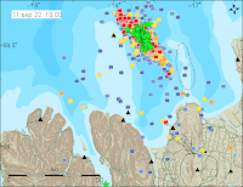 6 000 jordskalv på fyra dagar nära Grímsey