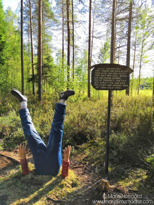 Den humoristiska och vackra naturstigen i Kortjärvi