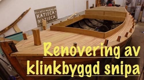 Båtbyggar måndag - renovering av klinkbyggd träsnipa.