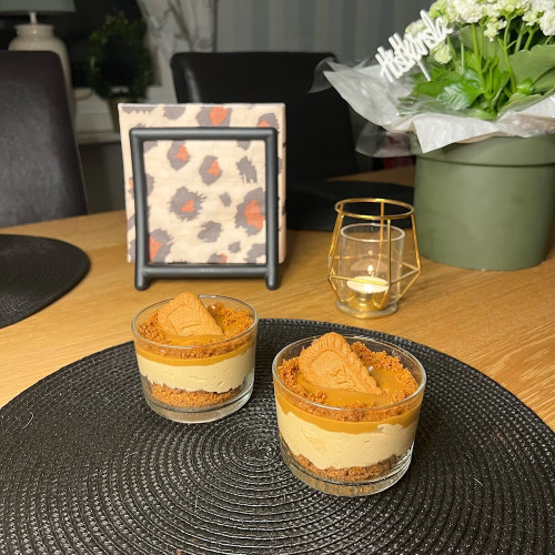 Lotus Biscoff cheesecake i glas